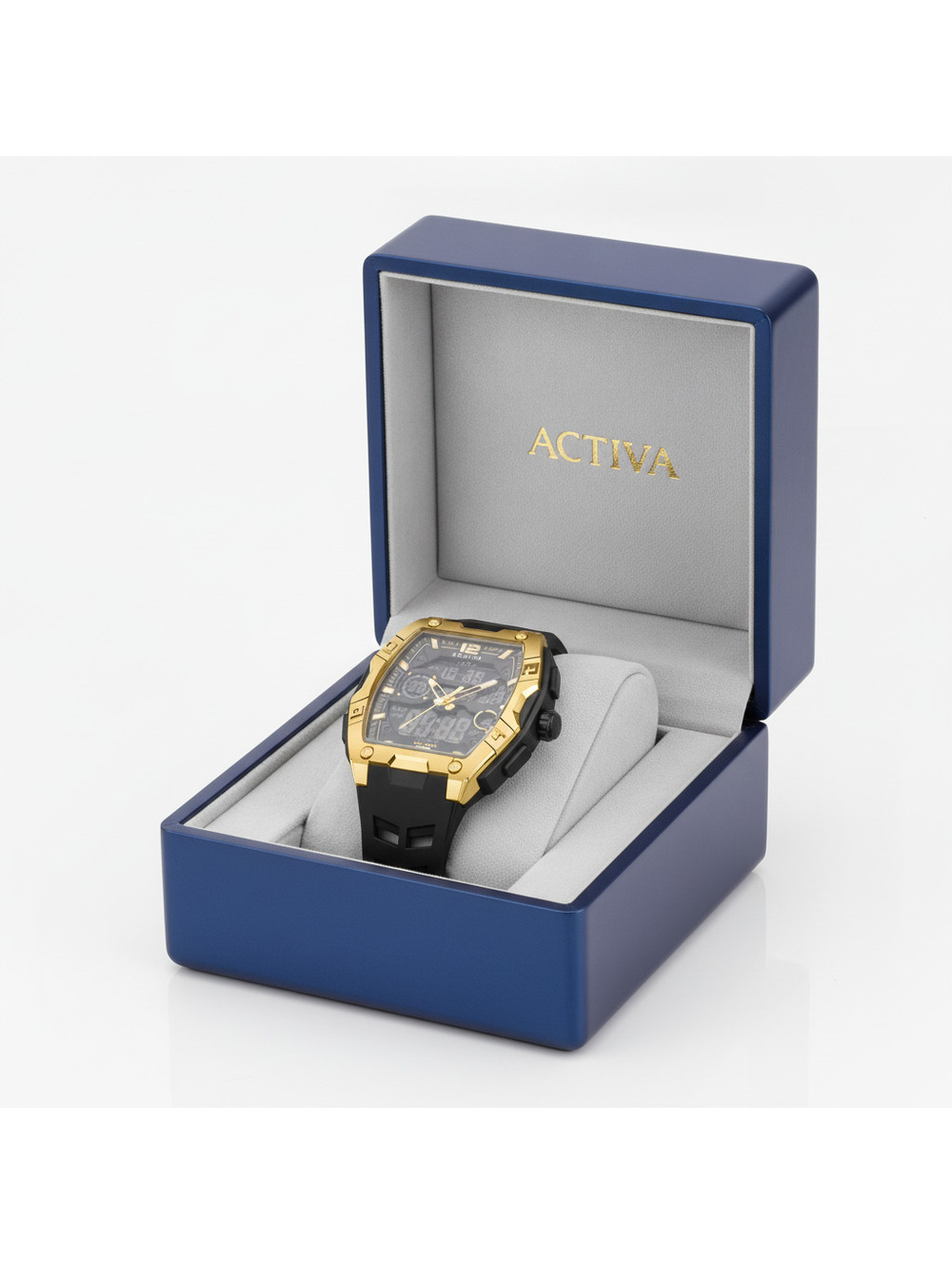 $153 Activa X Invicta Digital Men's Watch 50mm Black Gold Tone ACW8131 005